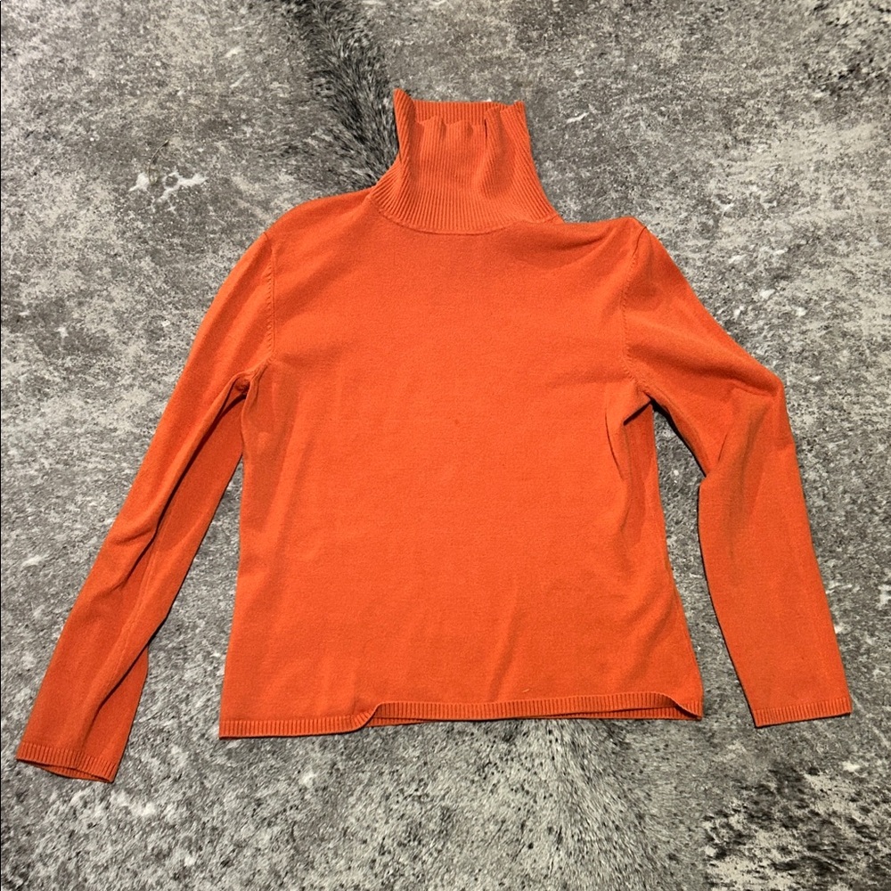 Josephine Chaus Orange Turtleneck Sweater